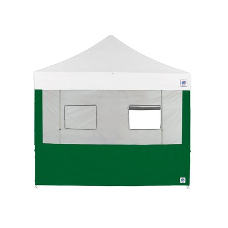 E-Z UP TAA Compliant Food Booth Sidewall with 2 Serving Windows, 10' W x 10' H, Forest Green SW3FB10FXTMC2WFG